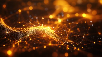 Poster - energy field, with intricate patterns resembling fractals and interconnected nodes.