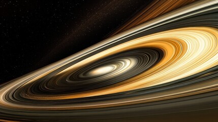 Poster - Close-up of Saturn with stunningly beautiful patterns and colors on a clean white background.