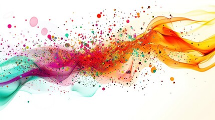 Poster - data computer, with vibrant colors representing quantum states and algorithms flowing in dynamic patterns