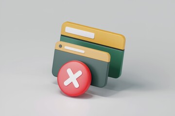 Poster - Rejected online transaction; credit card payment declined;  security error.