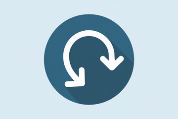 Poster - A circular arrow graphic showing a refresh  reload  or repeat action.