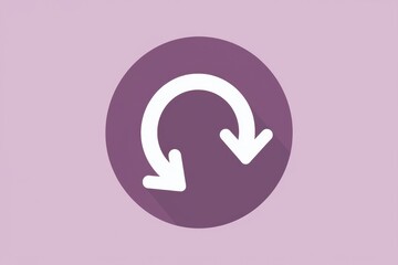 Poster - A simple circular arrow graphic signifying renewal  refresh  or repeat.