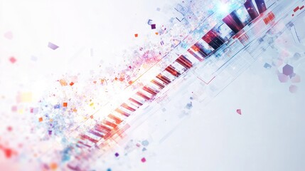 Poster - ladder, featuring a dynamic arrangement of ladders that twist and turn in unexpected directions, symbolizing complexity and advancement in science.
