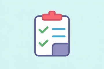 Leinwandbilder - Checklist icon with two completed items and empty spaces for more tasks.