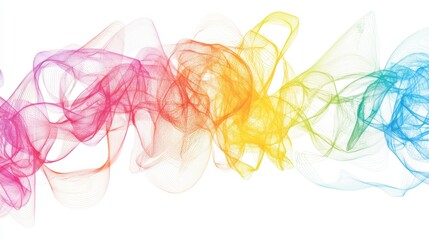 Poster - Abstract Creative Flow of Colorful Ideas in Smooth Wavy Shapes and Lines