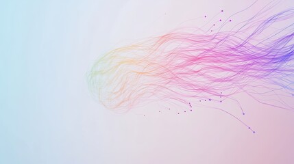 Poster - Abstract Creative Flow of Ideas in Vibrant Colors with Light Trails and Dynamic Movement