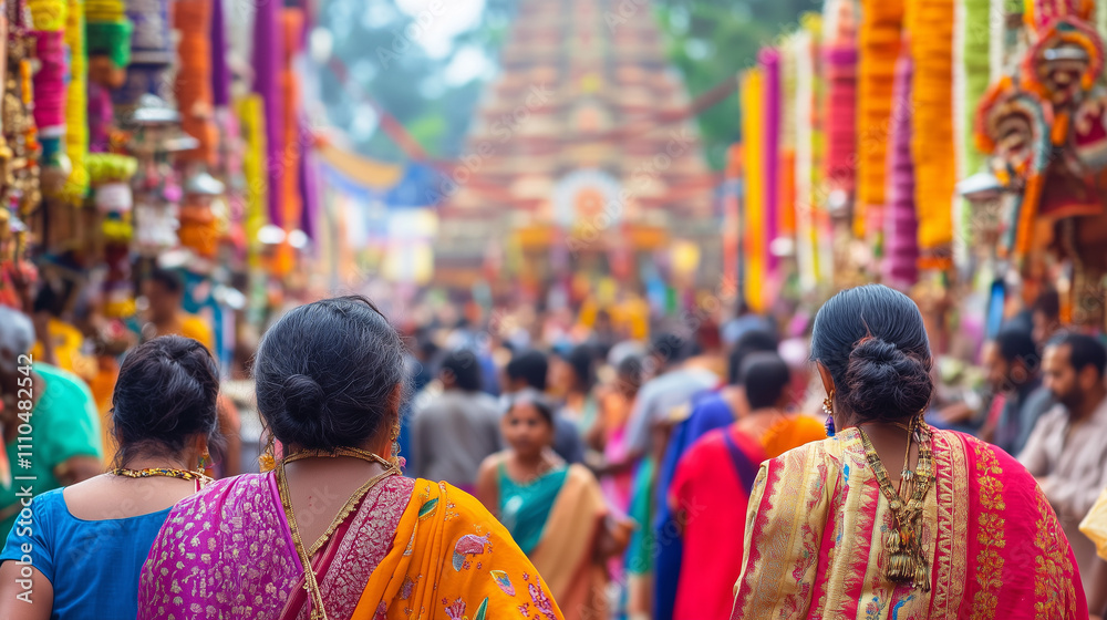 Shree Jagannath Festival, bazaar scene around the temple with food ...