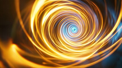 Poster - Abstract Light Trails Creating Organic Spirals and Shapes in Motion