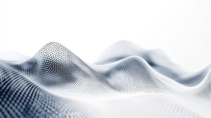 Poster - nodes and lines arranged in a fluid, wave-like pattern, conveying motion and innovation on a minimalist