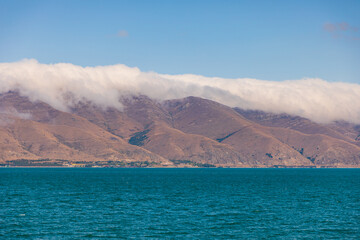 Naklejka na meble View of the biggest lake in Armenia, Sevan Lake. Mountain around.