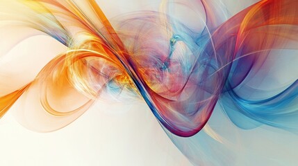 Poster - A stunning abstract representation of quantum concepts, featuring swirling shapes and vibrant colors that evoke a sense of movement and energy,