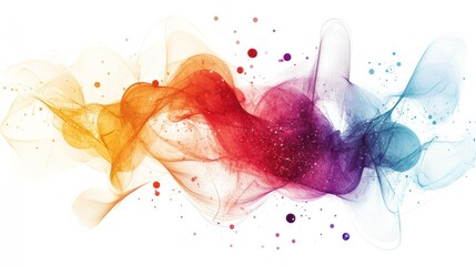 Poster - A stunning abstract representation of quantum concepts, featuring swirling shapes and vibrant colors that evoke a sense of movement and energy,