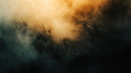 Fototapete - Abstract smoky texture floating and fading into darkness with smooth transitions between light