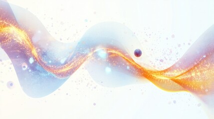 Aufkleber - An artistic visualization of quantum entanglement, showcasing two particles connected by a glowing line,