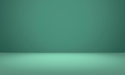 Wall Mural - empty bright green studio background, product display with copy space for displaying content design.