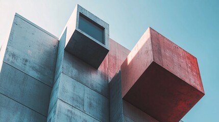 Aufkleber - Modern architecture building showing abstract geometric shapes