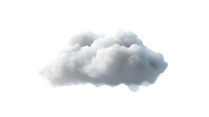 Wall Mural - light grey cloud medium heavy on transparent background