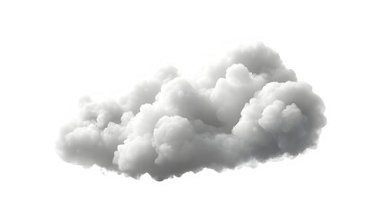 Wall Mural - light grey puffy fluffy cloud on transparent background