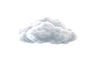 Wall Mural - png of single white fluffy soft cloud on transparent background