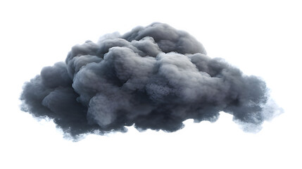Wall Mural - thundercloud: dark black storm rain cloud on transparent background