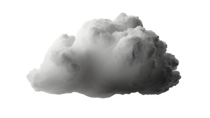 Wall Mural - dark stormy bad weather cloud on transparent background