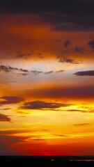 Wall Mural - timelapse with beautiful sunset sky background. vertical video