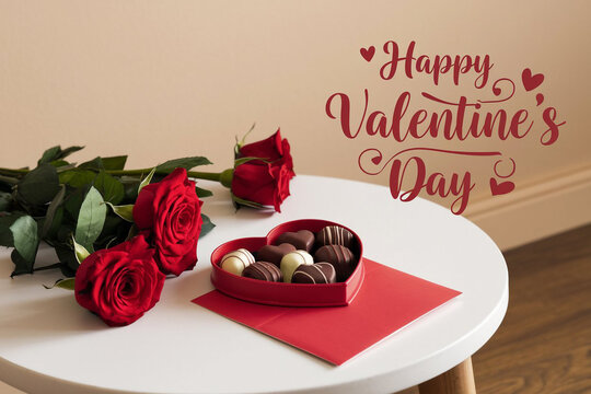Happy valentines day greeting card banner lettering romantic red pink love heart theme background