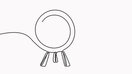 Poster - target with arrow continuous line drawing animated video. hand drawn linear goal circle animation.