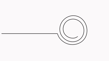 Poster - target with arrow continuous line drawing animated video. hand drawn linear goal circle animation.