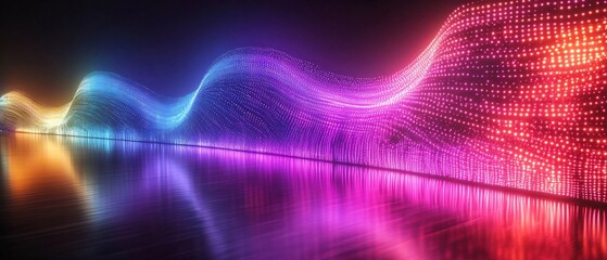Poster - Captivating LED lighting patterns synchronize with the rhythm and melody of music creating an immersive and visually stunning concert experience  The dynamic fluid