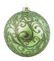Wall Mural - green glitter ornament for holiday decoration, cut out - stock png.