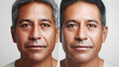 © gnoparus - Before & After Man's Face Showing Age Reversal or Skincare Results.