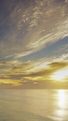 Wall Mural - beatiful landscape with sunset in atlantic ocean, morocco coast, africa, timelapse. vertical video