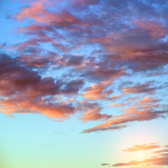 Wall Mural - sky sunrise air clouds panorama