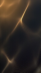 Aufkleber - Abstract digital lines wave background. Digital particle cyber or technology background. Animation seamless loop.