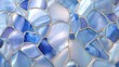 © NK - Blue stained glass texture with abstract pattern, vibrant design. Art and craft concept