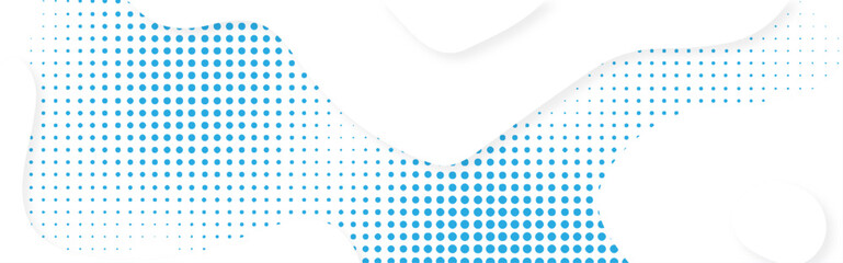 Aufkleber - Minimalistic modern design for business presentations. paper cut background. Abstract white origami wave pattern papercut background with blue halftone design.	