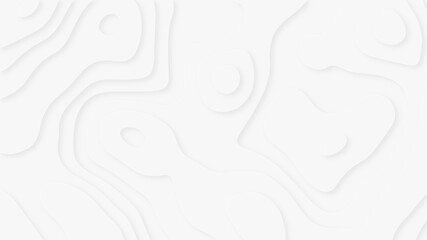 Aufkleber - Abstract white papercut curved multi layers and shadow. Paper topography pattern art 3d vector for banner. Material design concept background illustration.