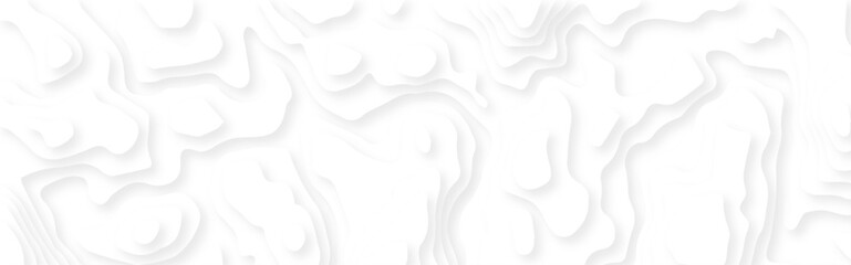 Aufkleber - Abstract white papercut curved multi layers and shadow. Paper topography pattern art 3d vector for banner. Material design concept background illustration.