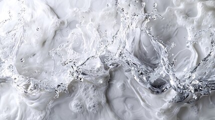 Poster - Crystalline Water Splashing in Dynamic Patterns   Abstract Fluid Motion Intricate Splash Shapes and Captivating Transparency