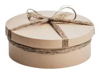 Wall Mural - Gift box with natural twine ribbon detail, cut out - stock png.