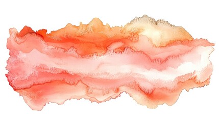 Wall Mural - A vibrant watercolor splash in shades of orange and pink, ideal for background design.