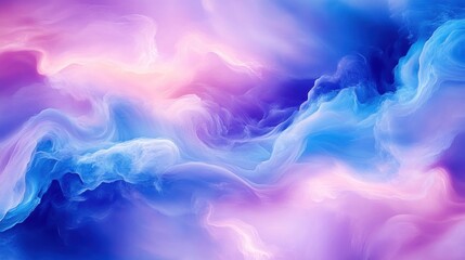 Wall Mural - Abstract swirl of soft blue, purple, and pink colors on smooth texture.