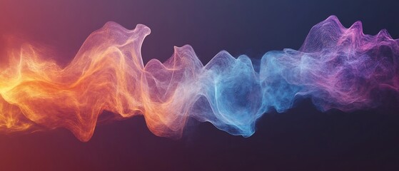Poster - visually stunning abstract image depicting the intricate transitions and variations of waveforms rep