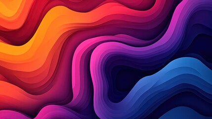 Wall Mural - Colorful abstract waves in a modern design, perfect for backgrounds and creative projects.