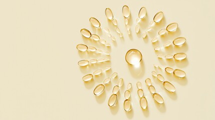 Poster - Unique Arrangement of Glass Drops Creating Radiant Sunburst Pattern