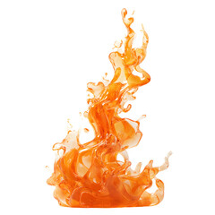 Poster - Vibrant orange juice splashing, creating a dynamic visual with a clean, transparent backdrop