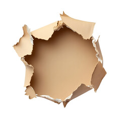 Poster - Ripped hole in cardboard sheet creates a transparent frame effect, ideal for displaying products or designs