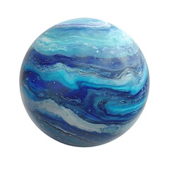 Poster - Stunning blue planet swirling gracefully in space, isolated on a transparent background. Ideal for science enthusiasts and anyone captivated by the cosmos