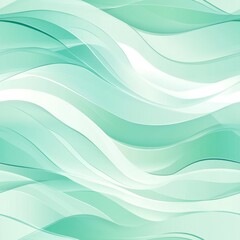 Canvas Print - Mint Green Abstract Wave Background Design seamless, pattern, background, texture